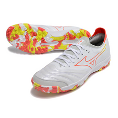 Chuteira Society Mizuno Morelia Sala TF Laranja e Amarela - VENI Futebol