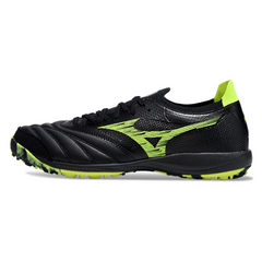 Chuteira Society Mizuno Neo Sala TF Preto e Verde Claro