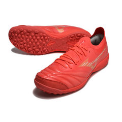 Botas de fútbol Mizuno Neo Sala TF Society rojas y amarillas