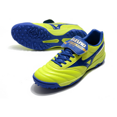 Chuteira Society Mizuno Morelia Sala Classic TF Amarela e Azul - VENI Futebol