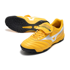 Chuteira Society Mizuno Morelia Sala Classic TF Amarela, Branca e Preta - VENI Futebol