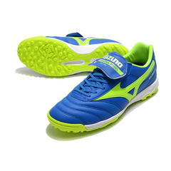 Chuteira Society Mizuno Morelia Sala Classic TF Azul e Verde - VENI Futebol