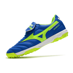 Chuteira Society Mizuno Morelia Sala Classic TF Azul e Verde - VENI Futebol