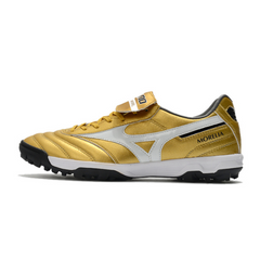 Chuteira Society Mizuno Morelia Sala Classic TF Dourada - VENI Futebol