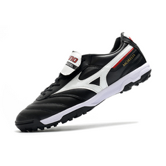 Chuteira Society Mizuno Morelia Sala Classic TF Preta, Branca e Vermelha - VENI Futebol