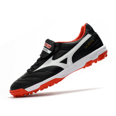 Chuteira Society Mizuno Morelia Sala Classic TF Preta, Vermelha e Branca - VENI Futebol