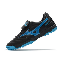 Chuteira Society Mizuno Morelia Sala Classic TF Preta e Azul - VENI Futebol