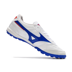 Chuteira Society Mizuno Morelia Sala TF Branca e Azul - VENI Futebol