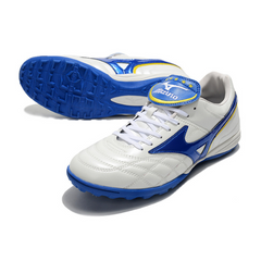 Chuteira Society Mizuno Wave Cup TF Branca e Azul - VENI Futebol