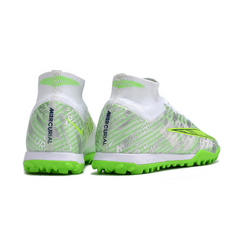 Chuteira Society Nike Zoom Mercurial Superfly 9 Elite TF Prata e Verde - VENI Futebol