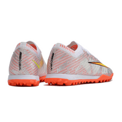 Chuteira Society Nike Zoom Mercurial Vapor 15 Elite TF Prata e Laranja - VENI Futebol