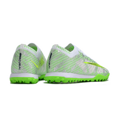 Chuteira Society Nike Zoom Mercurial Vapor 15 Elite TF Prata e Verde - VENI Futebol