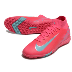 Botas de fútbol Nike Zoom Mercurial Superfly 10 Elite TF rosa y azul claro Society