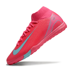 Botas de fútbol Nike Zoom Mercurial Superfly 10 Elite TF rosa y azul claro Society