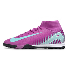 Chuteira Society Nike Zoom Mercurial Superfly 10 Elite TF Roxa e Azul