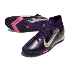 Chuteira Society Nike Zoom Mercurial Superfly 10 Elite TF Mbappe Roxa Pack