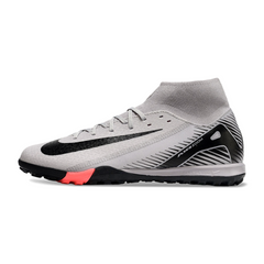 Chuteira Society Nike Zoom Mercurial Superfly 10 Academy TF Cinza e Preto