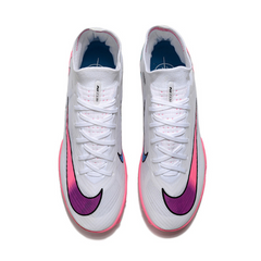 Chuteira Society Nike Zoom Mercurial Superfly 9 Elite TF Branca,Rosa e Azul - VENI Futebol