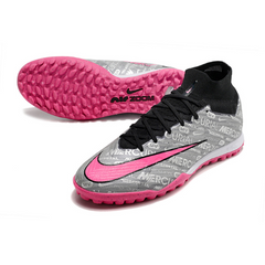 Botas de fútbol Nike Zoom Mercurial Superfly 9 Elite TF gris y rosa Society