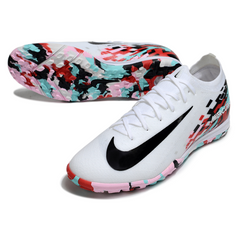 Chuteira Society Nike Zoom Mercurial Vapor 16 Elite TF Branca e Vermelha