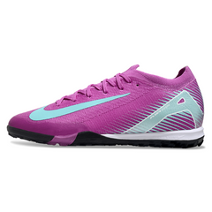 Chuteira Society Nike Zoom Mercurial Vapor 16 Elite TF Roxa e Azul Claro