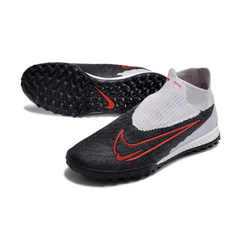 Chuteira Society Nike Phantom GX Elite DF TF Preta, Branca e Vermelha - VENI Futebol