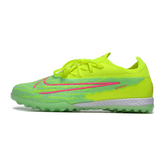 Chuteira Society Nike Phantom GX Elite TF Verde e Rosa