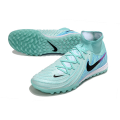 Chuteira Society Nike Phantom Luna 2 Elite TF Azul Claro e Preta - VENI Futebol