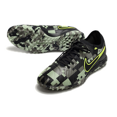 Chuteira Society Nike Tiempo 10 Legend Pro TF Preta e Verde Camuflado - VENI Futebol