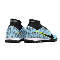 Chuteira Society Nike Zoom Mercurial Superfly 9 Elite TF Azul Claro e Preta - VENI Futebol