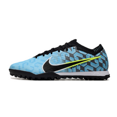 Chuteira Society Nike Zoom Mercurial Vapor 15 Elite TF Azul Claro e Preta