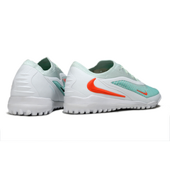 Chuteira Society Nike Phantom 6 Elite TF Azul Claro e Branca