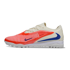 Chuteira Society Nike Phantom 6 Elite TF Branca e Laranja