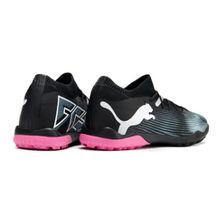 Chuteira Society Puma Future 7 TF Preta, Azul e Rosa - VENI Futebol