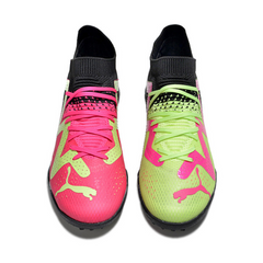 Chuteira Society Puma Future Ultimate TF Verde e Rosa - VENI Futebol