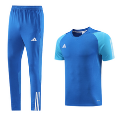 Conjunto Adidas Camiseta + Calça Azul Claro - VENI Futebol