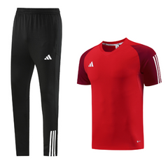 Conjunto Adidas Camiseta + Calça Vermelha - VENI Futebol