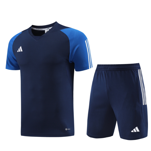 Conjunto Adidas Camiseta + Short Azul Escuro - VENI Futebol