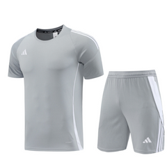 Conjunto Adidas Camiseta + Short Cinza e Branco