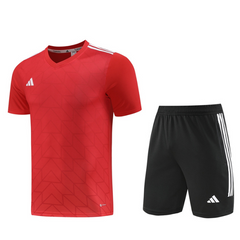 Conjunto Adidas Camiseta + Short Vermelha e Preta