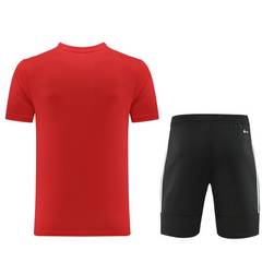 Conjunto Adidas Camiseta + Short Vermelha e Preta - VENI Futebol