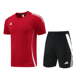 Conjunto Adidas Camiseta + Short Vermelho e Preto