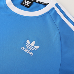 Conjunto Adidas Camiseta + Short Azul Claro - VENI Futebol