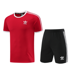 Conjunto Adidas Camiseta + Short Vermelho