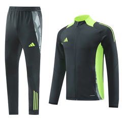 Conjunto de Frio Adidas Jaqueta + Calça Cinza e Verde