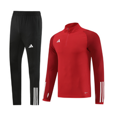 Conjunto de Frio Adidas Blusão + Calça Vermelho e Preto - VENI Futebol