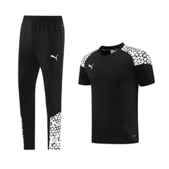 Conjunto Puma Camiseta + Calça Preta e Branca