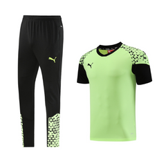 Conjunto Puma Camiseta + Calça Verde Claro e Preta - VENI Futebol