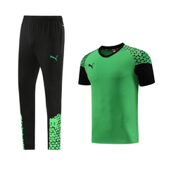 Conjunto Puma Camiseta + Calça Verde e Preta