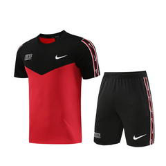 Conjunto Nike Camiseta + Short Preta e Vermelha